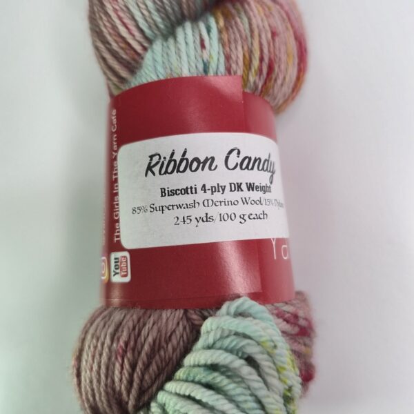 Image of Yarn Cafe Creations Biscotti 4-Ply DK in Ribbon Candy