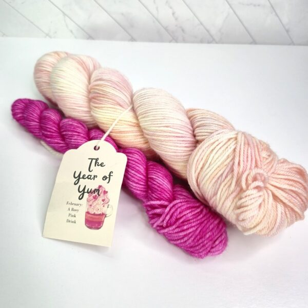 Image of Ruby And The Yarn Co. Strong DK Sock Set in The Year of Yum Yarn Club - February: A Rosy Pink Drink