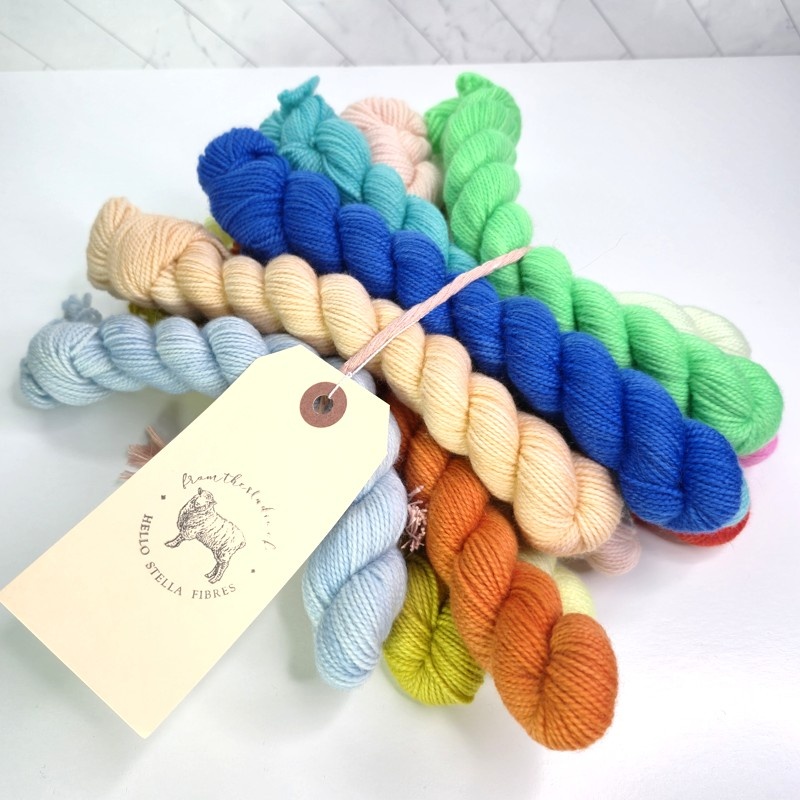 Hello Stella Fibres Merino Fingering Mini Set of 12 in Brights - Image 1