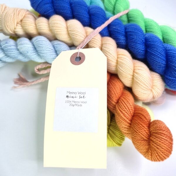 Image of Hello Stella Fibres Merino Fingering Mini Set of 12 in Brights