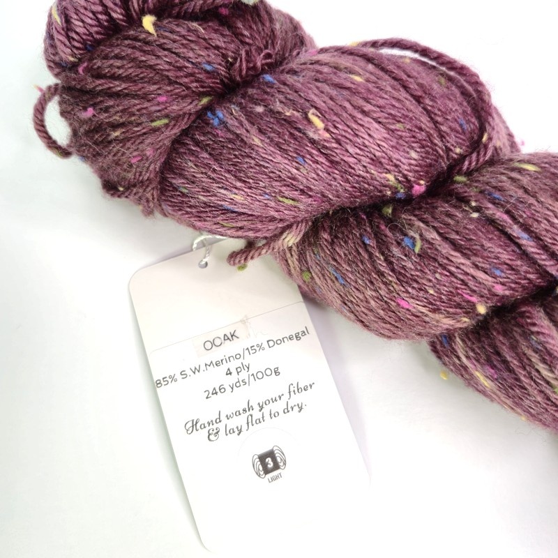 Aquarius Make Fibers Pollux DK in Wine Tweed OOAK - Image 2