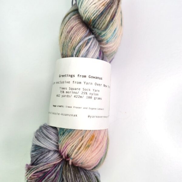Image of Yarn Over New York Times Square Sock Yarn in Greetings From Gowanus